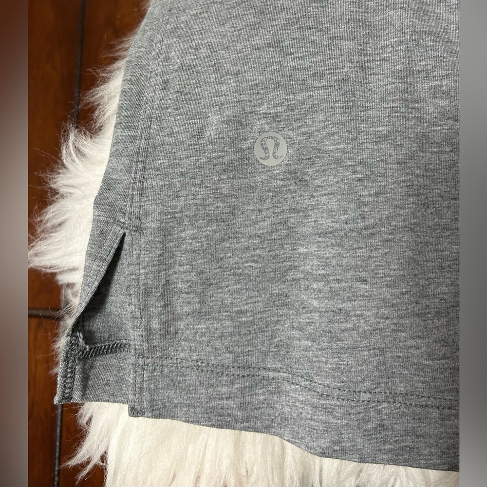 Lululemon Size 6 Summer Day Tripper Dress Heathered Medium Grey Open Back Cotton - Picture 11 of 15